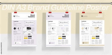 A3 Brand Guideline poster DIN A3 Brand Guideline poster Brand Identity ...