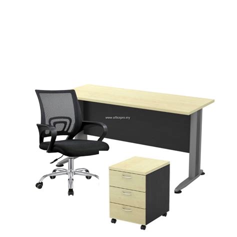 Best Office Standard Table With Lowback Chair l Top Office Furniture Set Supplier Malaysia ...