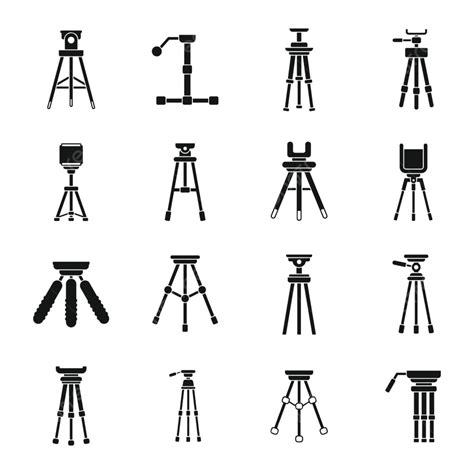 Tripod Stand Vector Hd Png Images Tripod Stand Icons Set Gps