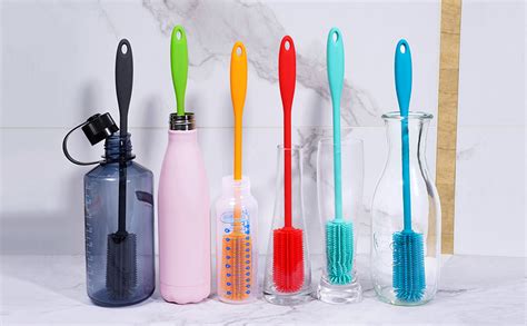 Purtribe Silicone Bottle Brush Water Bottle Cleaner Brush With Long Handle Perfect