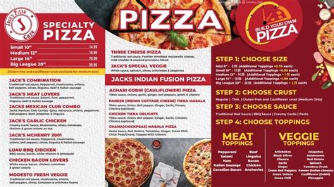 Online Menu of Jack's Pizza & Wings Restaurant, Modesto, California ...