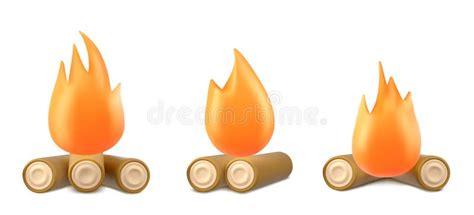 D Render Hot Fire Vector Emoticon Illustration Stock Vector Illustration Of Orange Burn