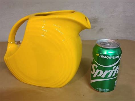 Fiesta Ware Yellow Disc Pitcher B