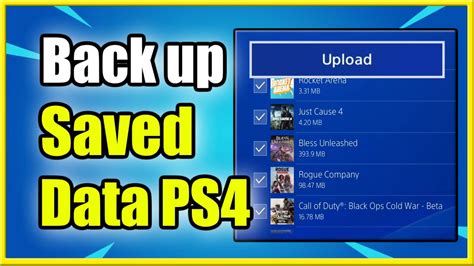 How To Backup Saved Data On Ps4 And Upload To Psn Cloud Storage Fast