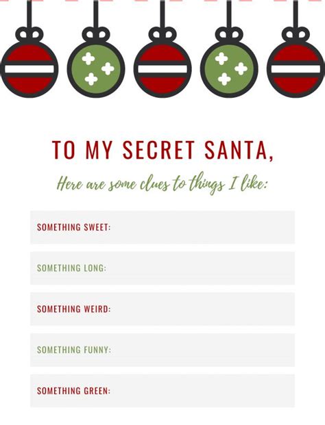 secret santa | Christmas wishes, Christmas list template, Santa wish list