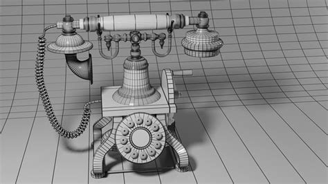 3d Model Vintage Telephone Vr Ar Low Poly Cgtrader