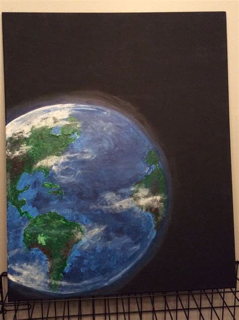 10 25 16 Acrylic Painting Earth Planet Painting Canvas Art Painting