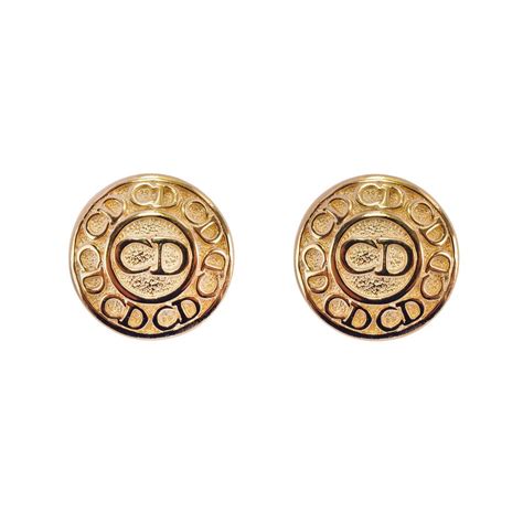 Christian Dior - Vintage circular logo earrings - 4element