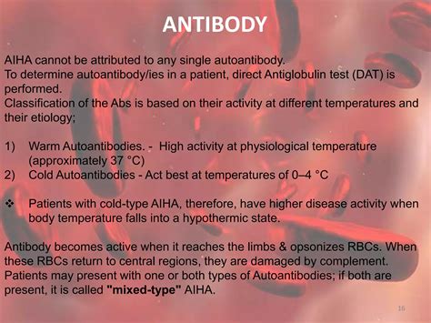 Autoimmune Hemolytic Anemia Aiha Ppt