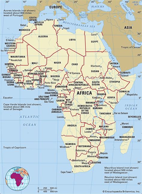 TẢi Bản đồ Các Nước Châu Phi Africa Map Khổ Lớn 2023