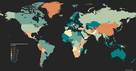 Average Elevation Above Sea Level In Meters Mapporn