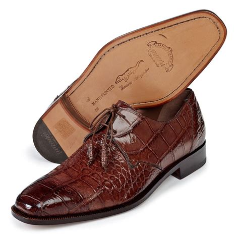 Mauri Impero 1029 Hand Painted Burnished Sport Rust Genuine Alligator