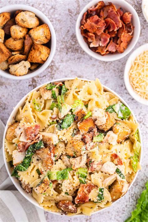 Chicken Caesar Pasta Salad Recipe Simply Stacie