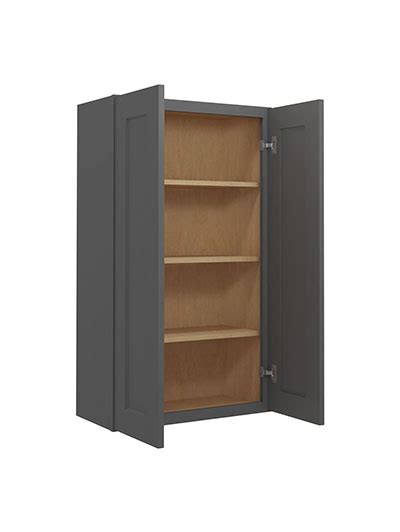 SG W2442 Shaker Grey 24 Double Door 42 High Wall Cabinet