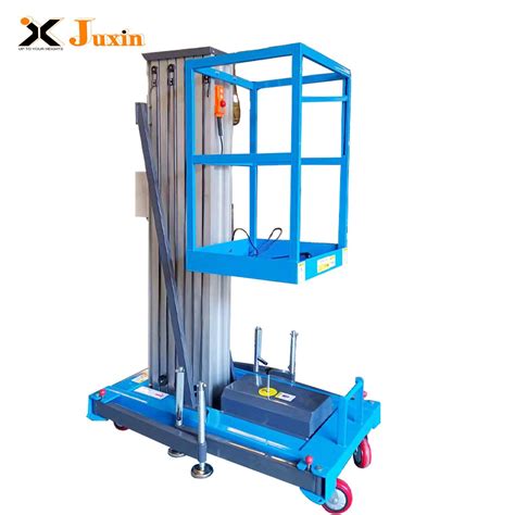 Small Hydraulic Lift Table Vertical Goods Lift Mast Climbing Work