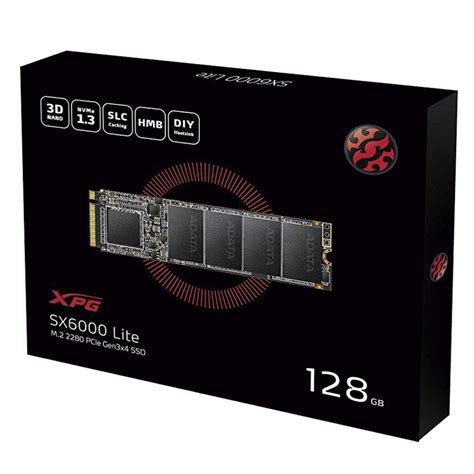 SSD XPG SX6000 Lite 128GB M 2 Leitura 1800MBs e Gravação 600MBs