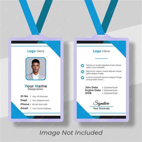 Premium Vector Creative And Professional Id Card Template Design