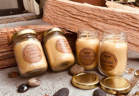 100 Pure Beeswax Candles Scented Or Unscented Set Of 4 Jar Etsy