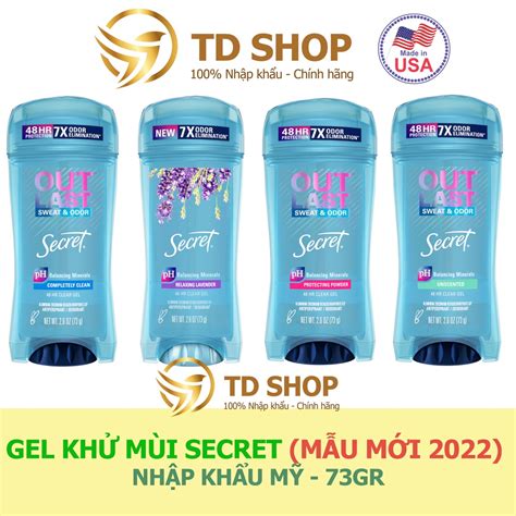 NK Mỹ Lăn khử mùi nữ Secret Clear Gel 73g Lavender I Protecting