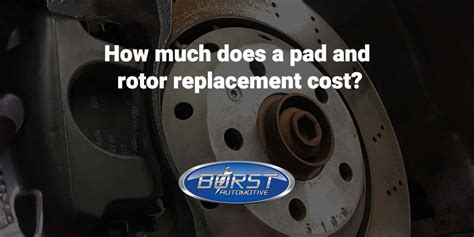 Cost To Replace Brake Pads And Rotors Honda Crv Genuine Oem