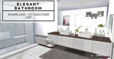 Elegant Bathroom Download Tour Cc Creators The Sims 4 Dinha