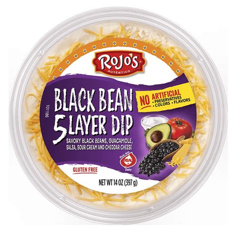 No Mess No Fuss Layer Mexican Black Bean Dip Rojo S Dips