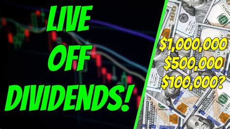 The Lowest Amount You Need To Live Off Dividend Stocks Youtube