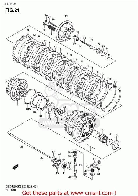 Suzuki Gsxr600 2006 K6 Usa E03 Clutch Buy Original Clutch Spares Online