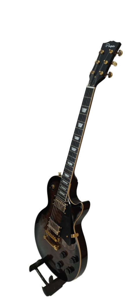 Guitarra Eléctrica Marca Parquer Tipo Les Paul Lp100bk Music Shaker