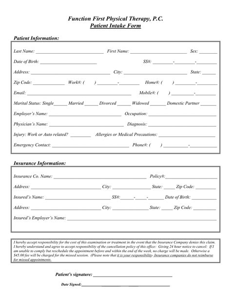 Free Printable Physical Therapy Forms Printable Form 2024