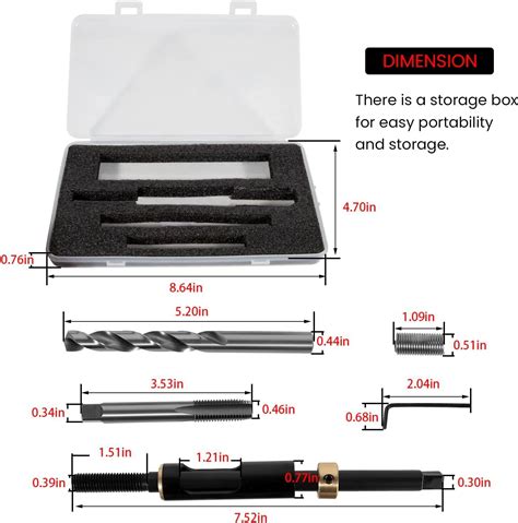 M X Metric Head Bolt Thread Repair Kit S For Gm Cadillac Honda