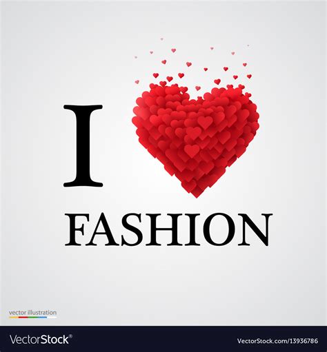 I love fashion heart sign Royalty Free Vector Image