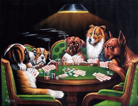 Original Dogs Playing Poker Painting at PaintingValley.com | Explore ...