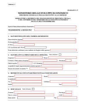 Compilabile Online Mise Gov Allegato Modulo Di Domanda Compilabile