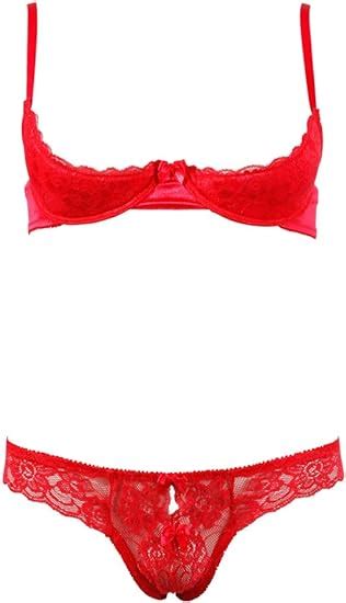 Sexy Hebe Bh Set Plus Riostring Ouvert Farbe Rot Gl Nzendem Edel