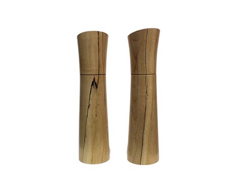 Set Of Artisanal Pepper Mill Wooden Salt And Pepper Mill Handcrafted