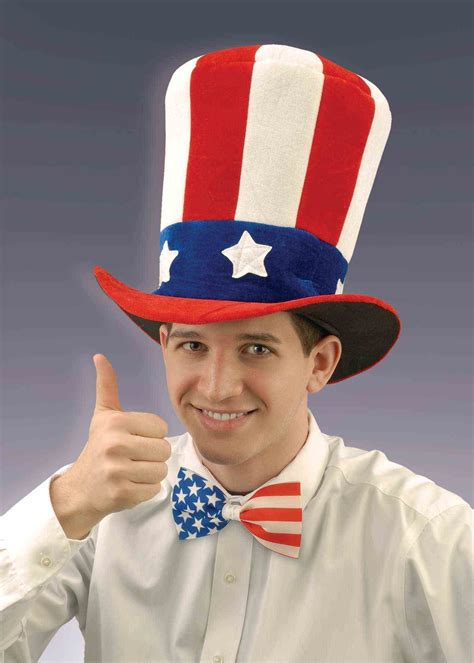 Velvet Uncle Sam Top Hat Patriotic Tops Patriotic Hats Top Hat