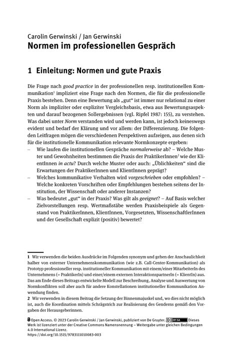 PDF Normen im professionellen Gespräch