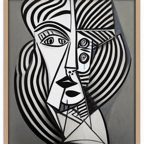 Picasso Curved Lineart Portraits Intersecting Faces Stable Diffusion