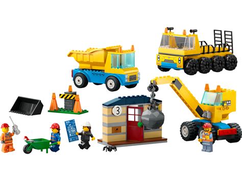 Baufahrzeuge Und Kran Mit Abrissbirne 60391 City Offizieller Lego