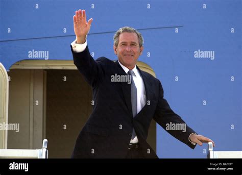 Us President George W Bush Arrives At Andres Airforce Base In