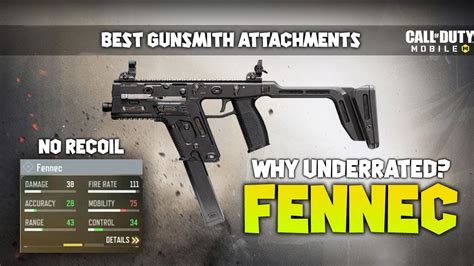 COD MOBILE FENNEC BEST GUNSMITH NO RECOIL GAMEPLAY CALL OF DUTY