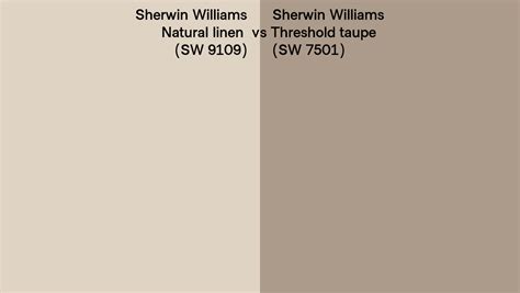 Sherwin Williams Natural Linen Vs Threshold Taupe Side By Side Comparison