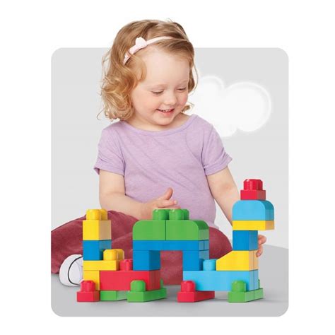 FISHER PRICE Mega Bloks Klocki w Torbie 80 Elementów NIEBIESKA DCH63