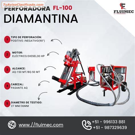 PERFORADORA DIAMANTINA FL 100 MINERÍA EQUIPO PARA RECUPERACIÓN