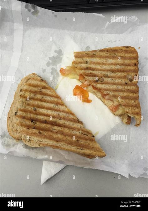 Cheese And Tomato Toastie Stock Photo Alamy