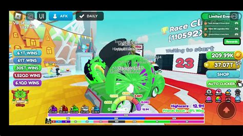 Playing Roblox Race Clicker New Spooky Upd Highscore 12 Million