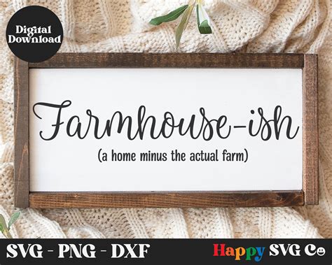 Farmhouse Ish Svg Farmhouse Entry Rustic Welcome Sign Etsy