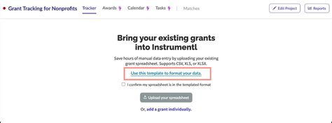 Easy To Use Grant Tracker Spreadsheet Template Instrumentl