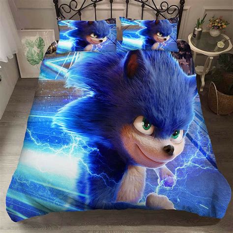 D Sonic The Hedgehog Bedding Set Duvet Cover Gift For Son Etsy